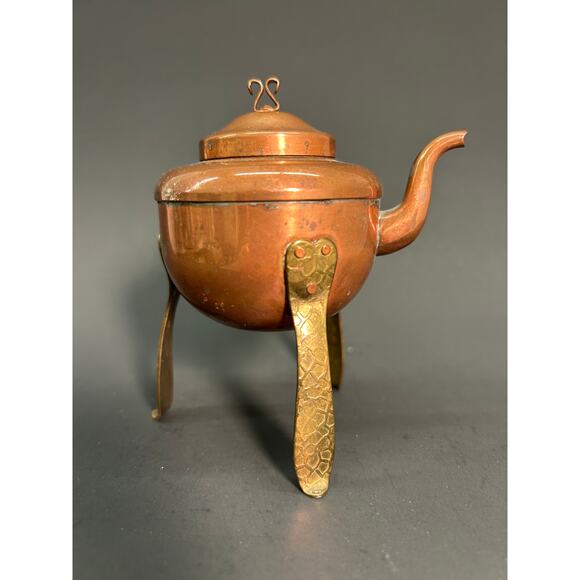 VTG Copper & Brass Mini Teapot or Tea light Warmer, diffuser Made in Sweden - Picture 3 of 8